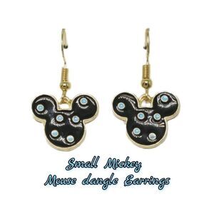 Polka dot Mickey head earrings